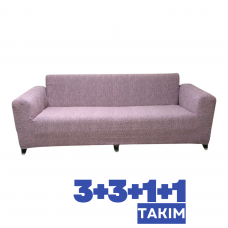 Pudra Koltuk Örtüsü Kanepe Kılıfı Takımı