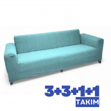 Mint Renk Lastikli Koltuk Örtüsü